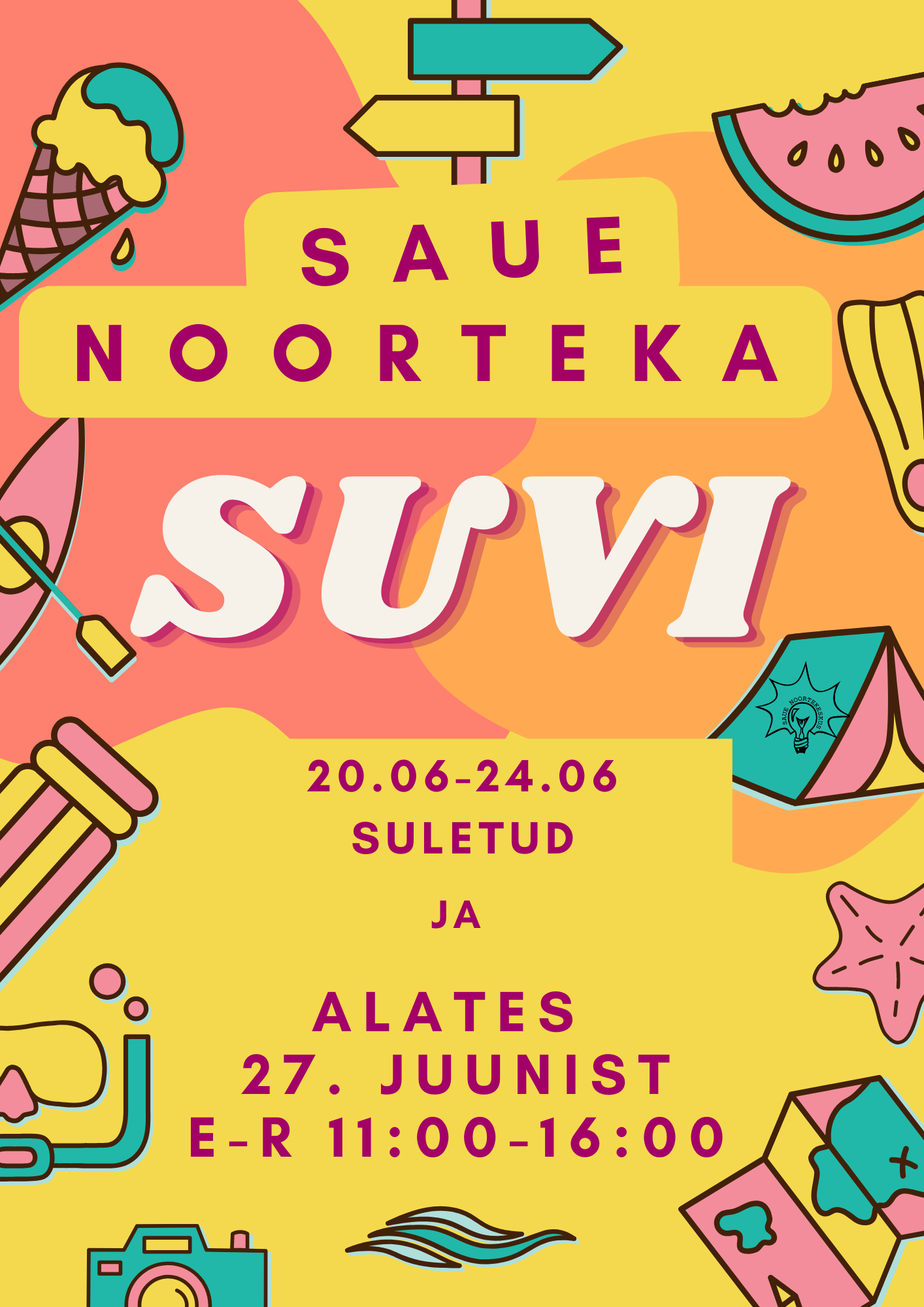 Saue noortekas suvel avatud!