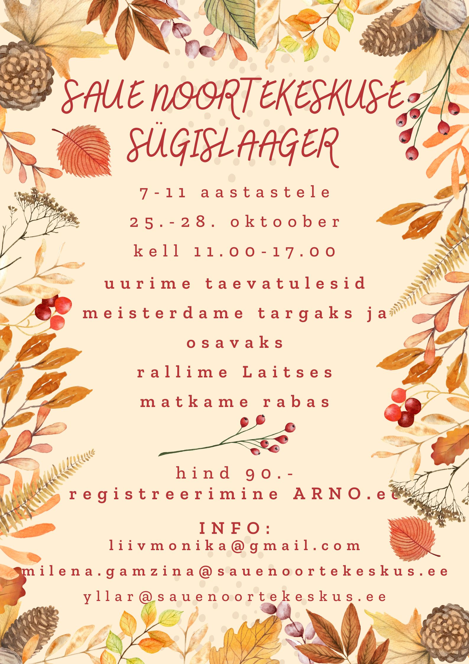Tule sügislaagrisse!