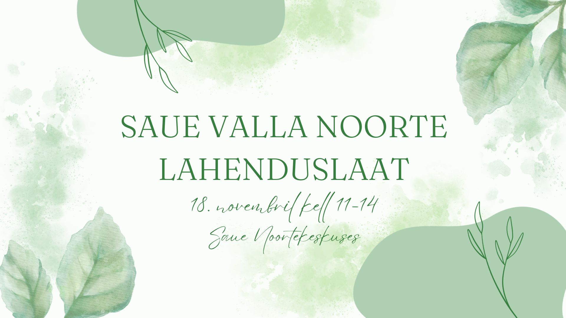 Juba sel laupäeval toimub Saue valla noorte lahenduslaat!