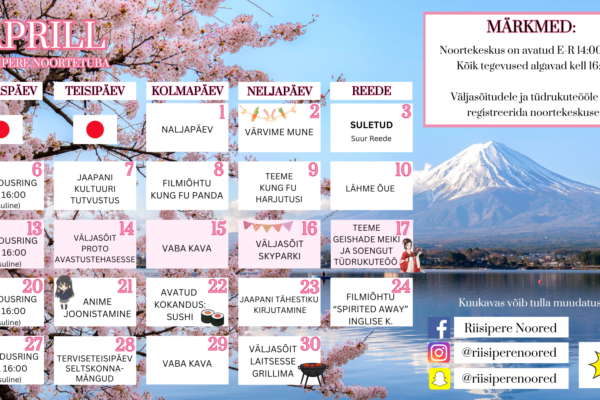 Riisipere aprill 2026