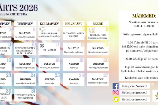 Riisipere märts 2026