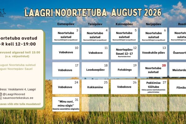 Laagri August 2026